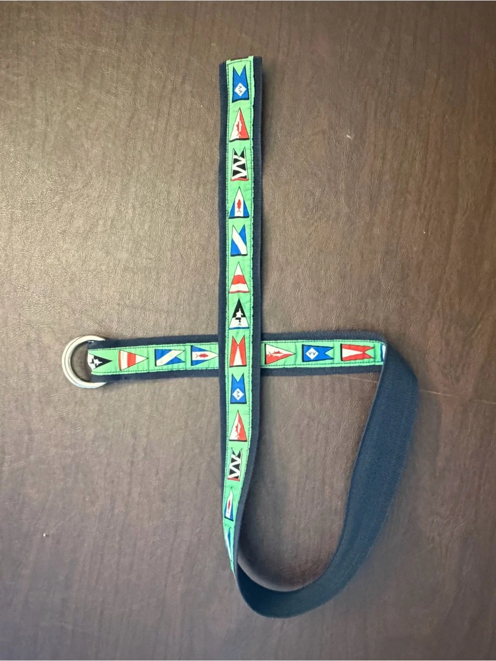 Vineyard Vines Fabric Belt with Nautical Patch